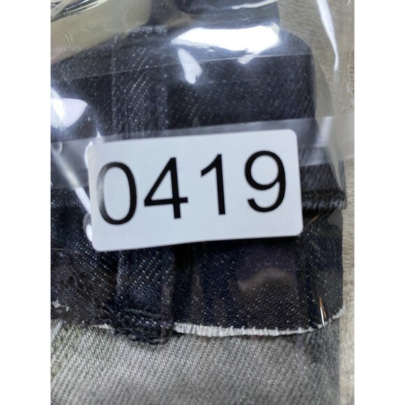 Hudson Skirt Women’s 26 Black Gray Camo Jean Distressed Raw Hem Jean Color Block - Picture 9 of 9